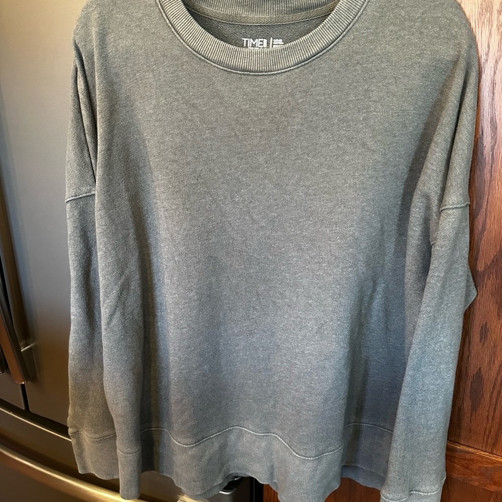 Time and Tru light green Sweatshirt